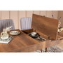 Hanah Home Vina Walnut Soho Grey Juego de Mesa y Sillas Extensible, Tablero Melamina, Terciopelo, Patas Carpe